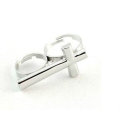 Fashion Cross Ring Two Finger Double Rings Jewelry FR17